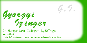 gyorgyi izinger business card